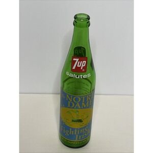 Vintage 1973 7UP Notre Dame Fighting Irish National Champions Glass Bottle (8)